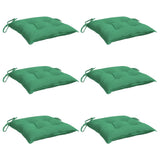 Vidaxl Stuhlkissen 6 ST 50x50x7 cm Oxford Stoff grün