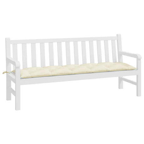 Vidaxl Garden Bench Kissen 180x50x7 cm Oxford Stoff Crèmewit
