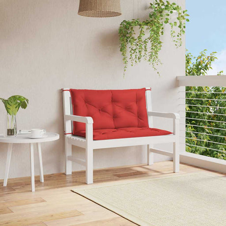 VidaXL Gartenbankauflage 100x(50+50)x7 cm Oxford-Stoff rot