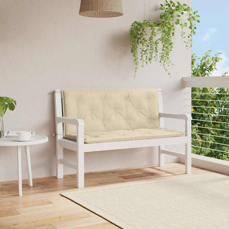 Vidaxl Gartenbankkissen 120x (50+50) x7 cm Oxford Stoff Beige