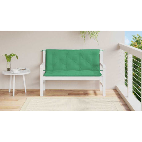 Vidaxl tuinbankkussen 120x(50+50)x7 cm oxford stof groen