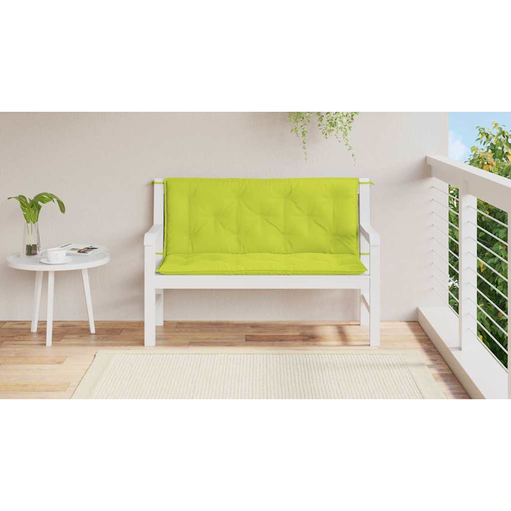VidaXL Gartenbankauflage 120x(50+50)x7 cm Oxford-Stoff hellgrün
