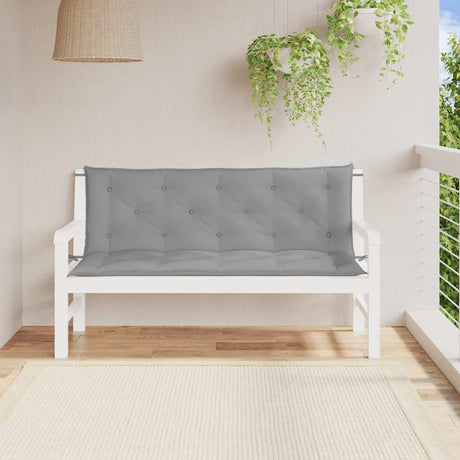 Vidaxl Gartenbank Kissen 2 ST 150x50x7 cm Oxford Stoff grau