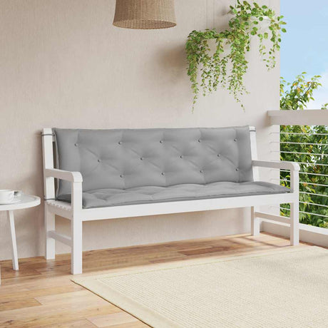 Vidaxl Gartenbank Kissen 2 ST 150x50x7 cm Oxford Stoff grau