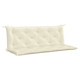 Vidaxl Garden Bench Kissen 150x (50+50) x7 cm Oxford Stoff Crèmewit