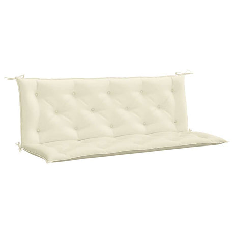 Vidaxl Garden Bench Kissen 150x (50+50) x7 cm Oxford Stoff Crèmewit