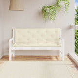 Vidaxl Garden Bench Kissen 150x (50+50) x7 cm Oxford Stoff Crèmewit