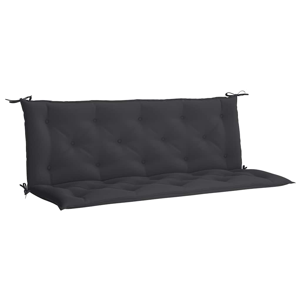 Vidaxl Gartenbank Kissen 150x (50+50) x7 cm Oxford Stoff schwarz