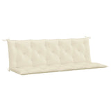 Vidaxl Garden Bench Kissen 180x (50+50) x7 cm Oxford Stoff Crèmewit