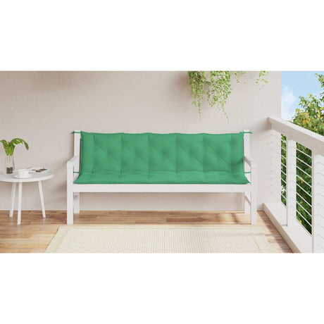 Vidaxl Garden Bench Kissen 180x (50+50) x7 cm Oxford Stoff grün