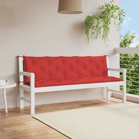 Vidaxl tuinbankkussen 180x(50+50)x7 cm oxford stof rood