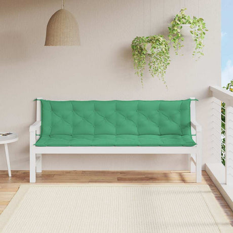 Vidaxl tuinbankkussen 200x(50+50)x7 cm oxford stof groen