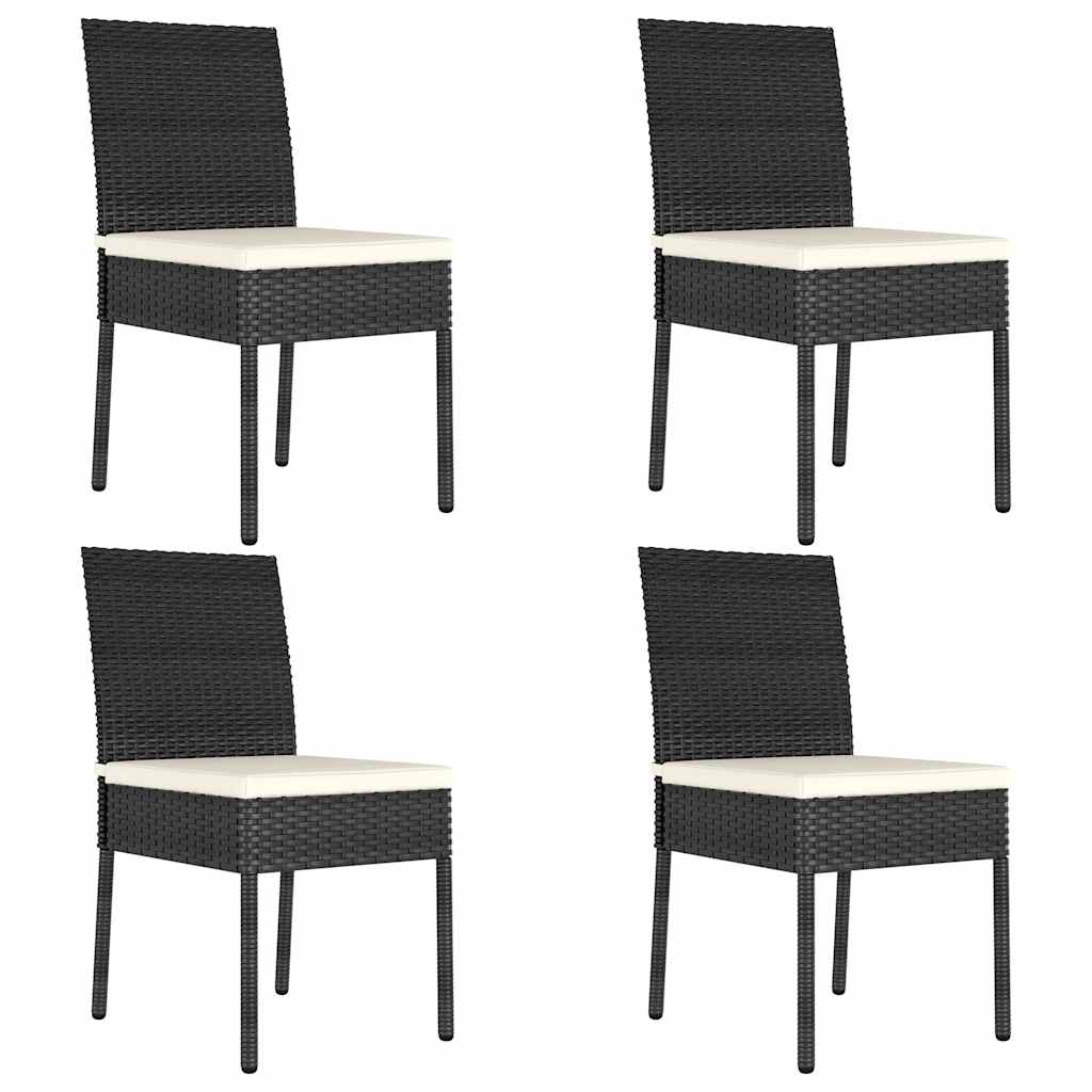 Vidaxl tuinstoelen 4 st poly rattan zwart