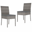 Vidaxl tuinstoelen 2 st poly rattan grijs