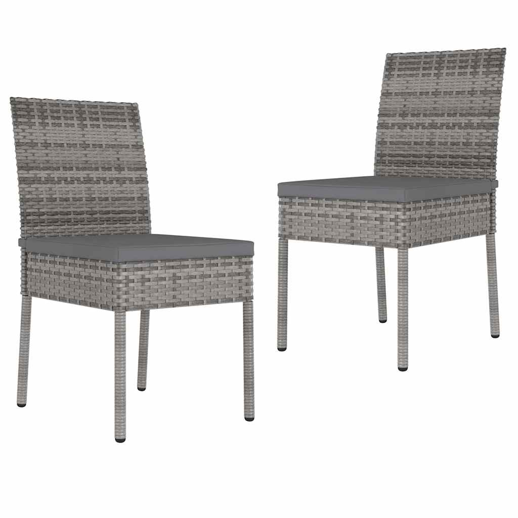 Vidaxl tuinstoelen 2 st poly rattan grijs