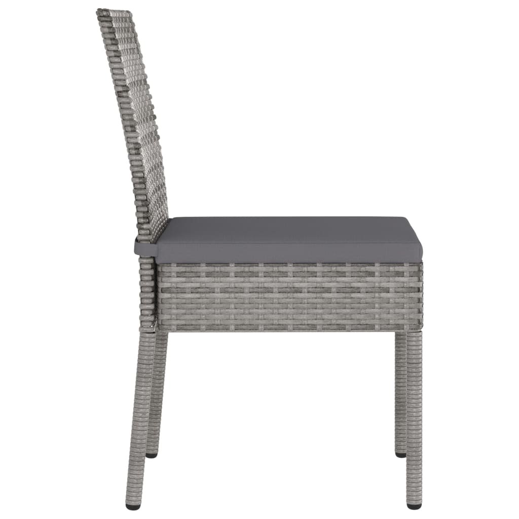 Vidaxl tuinstoelen 4 st poly rattan grijs