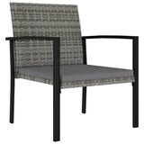 Vidaxl tuinstoelen 2 st poly rattan grijs