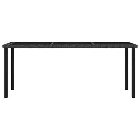 Vidaxl tuintafel 180x70x73 cm poly rattan zwart