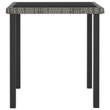 Vidaxl tuintafel 70x70x73 cm poly rattan grijs
