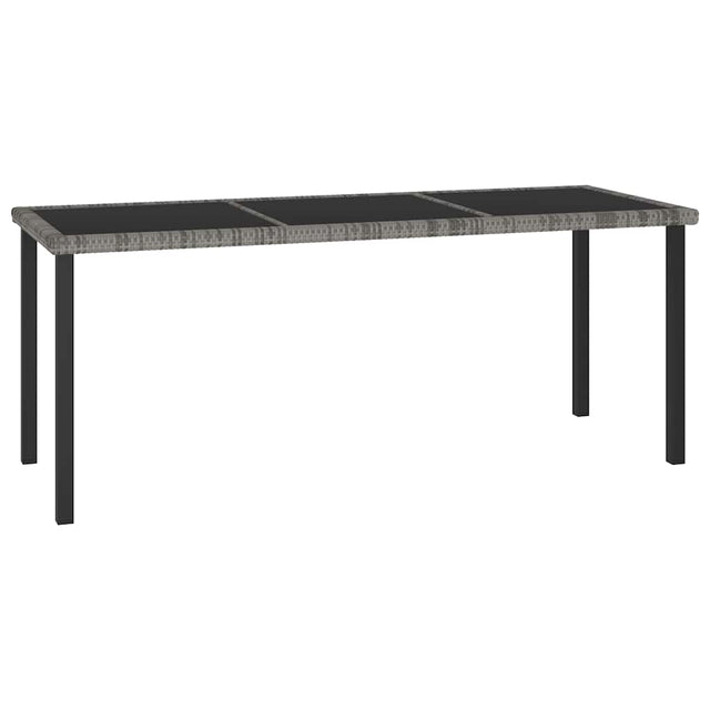 Vidaxl tuintafel 180x70x73 cm poly rattan grijs