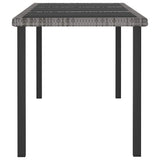 Vidaxl tuintafel 180x70x73 cm poly rattan grijs