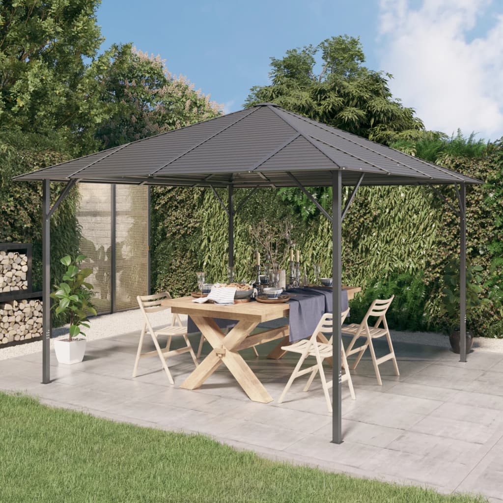VidaXL Pavillon mit Dach 3x3 m Anthrazit
