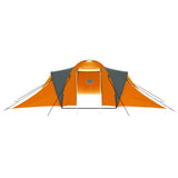 Vidaxl Zelt 9-Personen Stoff grau und orange