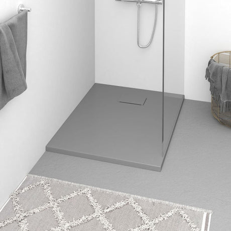 Vidaxl Duschschale 90x70 cm SMC Grau