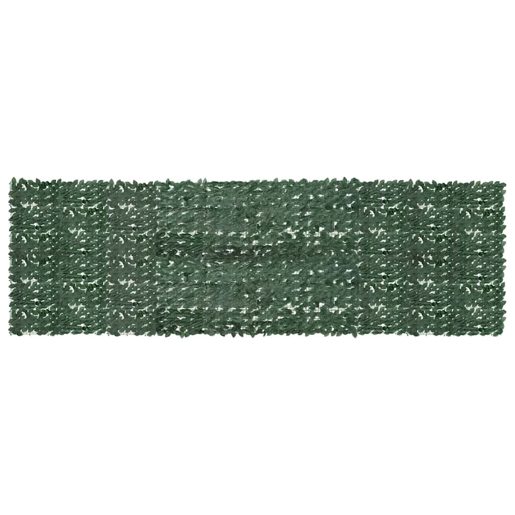 VIDAXL -Balkon -Bildschirm mit dunkelgrünen Blättern 500x150 cm