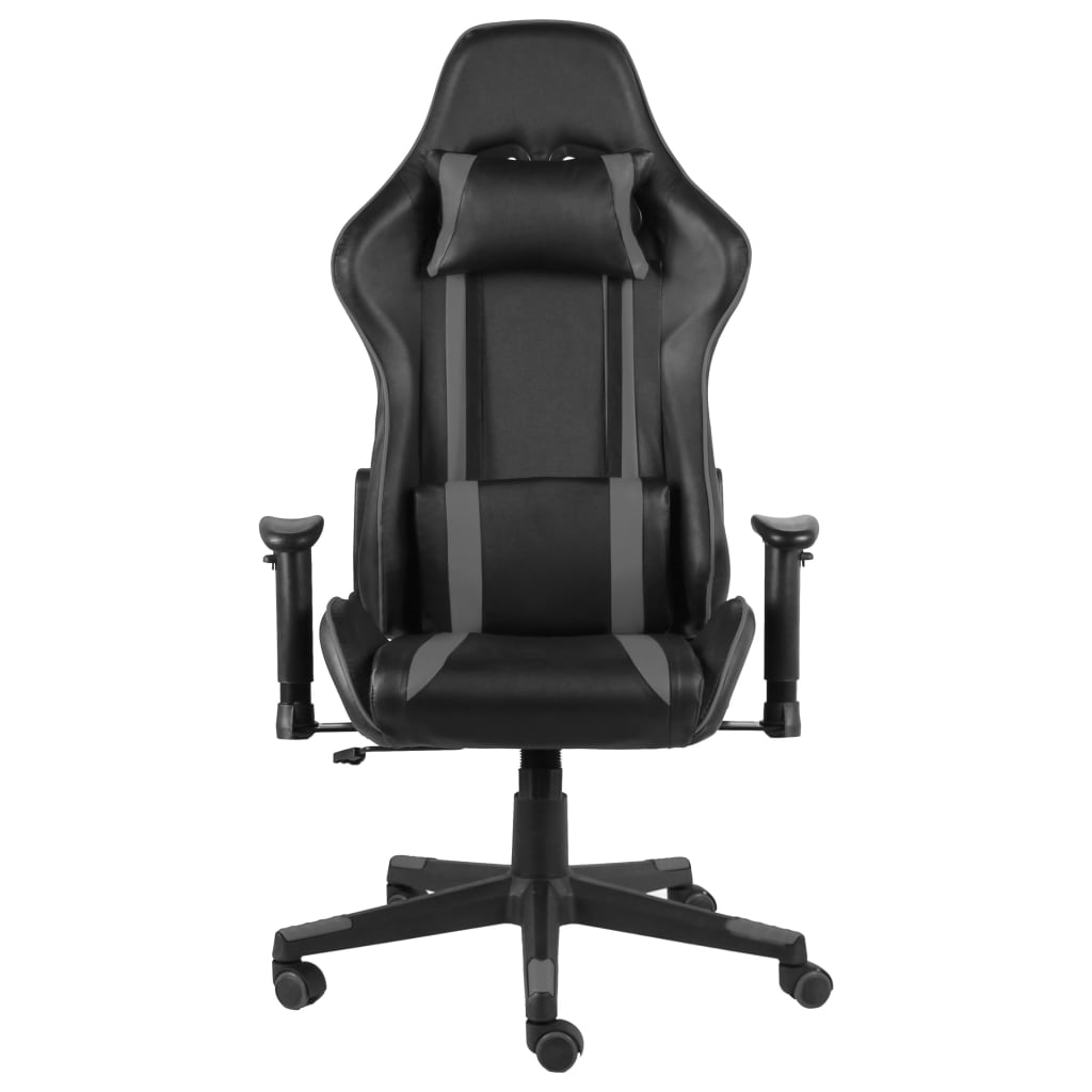 Vidaxl gamestoel draaibaar pvc grijs