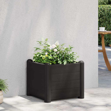 VIDAXL -Pflanzer erhöhte 43x43x35 cm PP Anthrazit