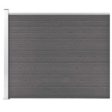 Vidaxl schuttingpaneel 175x146 cm hkc grijs