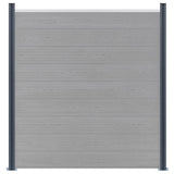 Vidaxl Zaunpfosten 2 PCs 185 cm Aluminium dunkelgrau