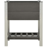 VIDAXL -Pflanzer mit Regal 75x50x90 cm HKC Gray angehoben