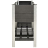 VIDAXL -Pflanzer mit Regal 200x50x90 cm HKC Gray angehoben