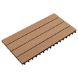 Vidaxl terras tegel 6 st bruin 60 x 30 cm wpc