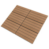 Vidaxl terras tegel 6 st bruin 60 x 30 cm wpc