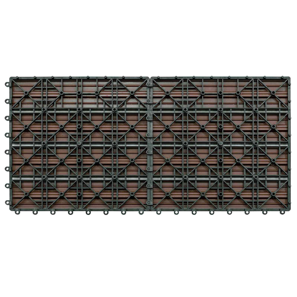 Vidaxl terras tegel 6 st bruin 60 x 30 cm wpc