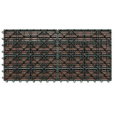 Vidaxl terras tegel 6 st bruin 60 x 30 cm wpc