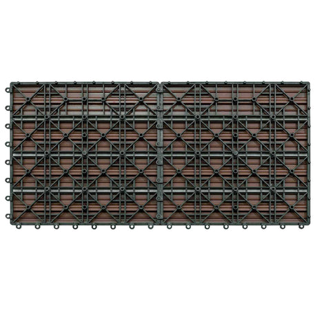 Vidaxl terras tegel 6 st bruin 60 x 30 cm wpc