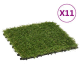 Vidaxl künstliche Grasfliesen 11 ST 30x30 cm Grün