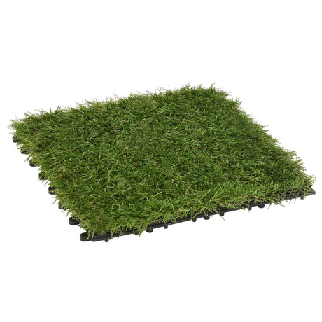 Vidaxl künstliche Grasfliesen 11 ST 30x30 cm Grün