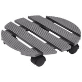 VIDAXL -Pflanzenwagen 2 Stcs Ø30x7,5 cm HKC Grau