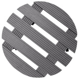VIDAXL -Pflanzenwagen 2 Stcs Ø30x7,5 cm HKC Grau