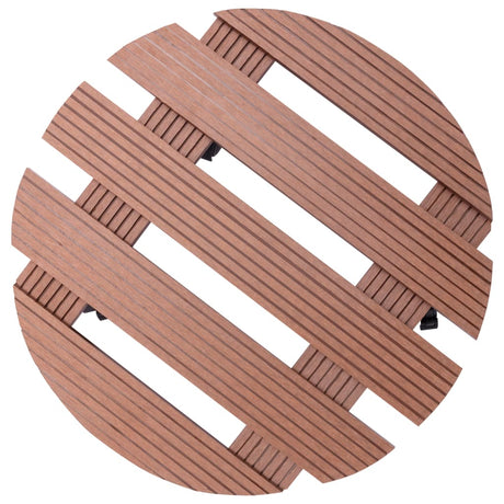 VIDAXL -Pflanzenwagen 2 Stcs Ø30x7,5 cm HKC -Braun