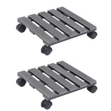 VIDAXL -Pflanzenwagen 2 PCs 30x30x7,5 cm HKC Grau