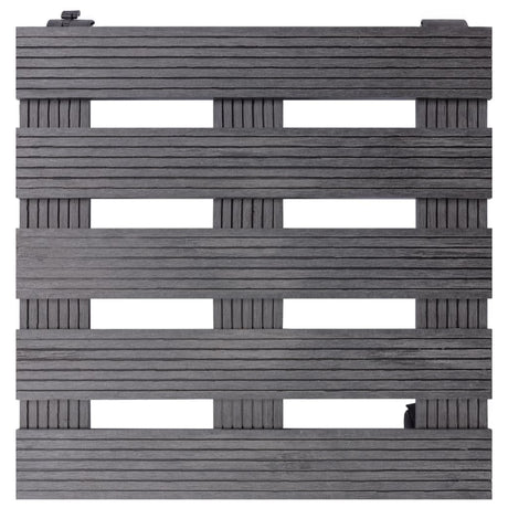 VIDAXL -Pflanzenwagen 2 PCs 30x30x7,5 cm HKC Grau