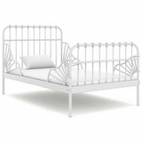 Vidaxl bedframe verlengbaar metaal wit 80x130 200 cm