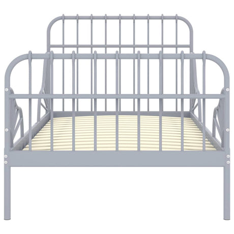 Vidaxl bedframe verlengbaar metaal grijs 80x130 200 cm