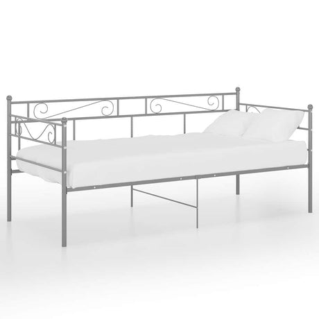 Vidaxl slaapbank metaal grijs 90x200 cm